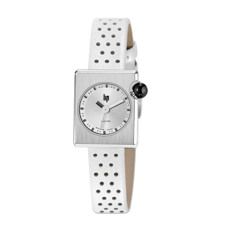 LIP Watch - Mach 2000 - Mini Square - White Perforated Dial