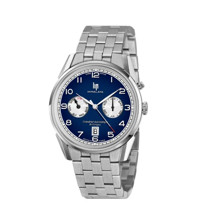 LIP Watch - Himalaya 40mm - Automatic Calendar - Silver Steel