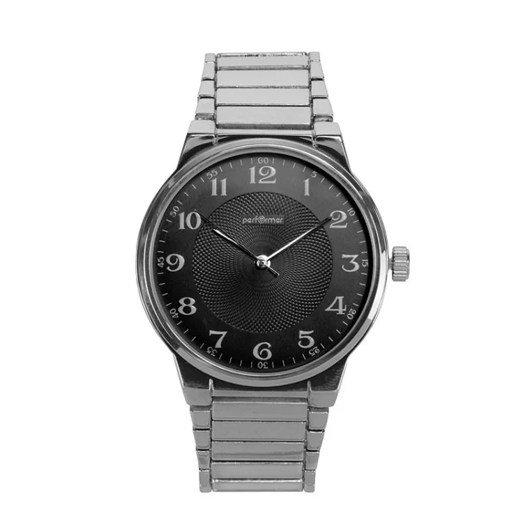 Performer Watch - Unisex - Metal - Silver with Black Dial - 70312832
