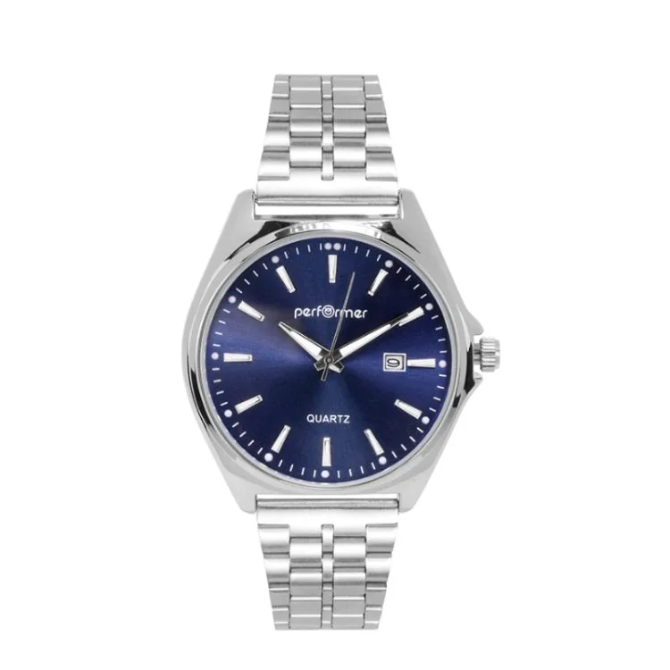 Performer Watch - Classic - Silver Strap - Blue Dial