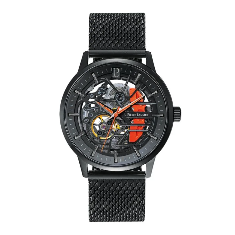 Pierre Lannier Watch - Paddock - Automatic - Red Milanese Bracelet