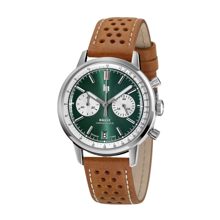 LIP Watch - Rallye 39 mm - Chronograph - Green Dial