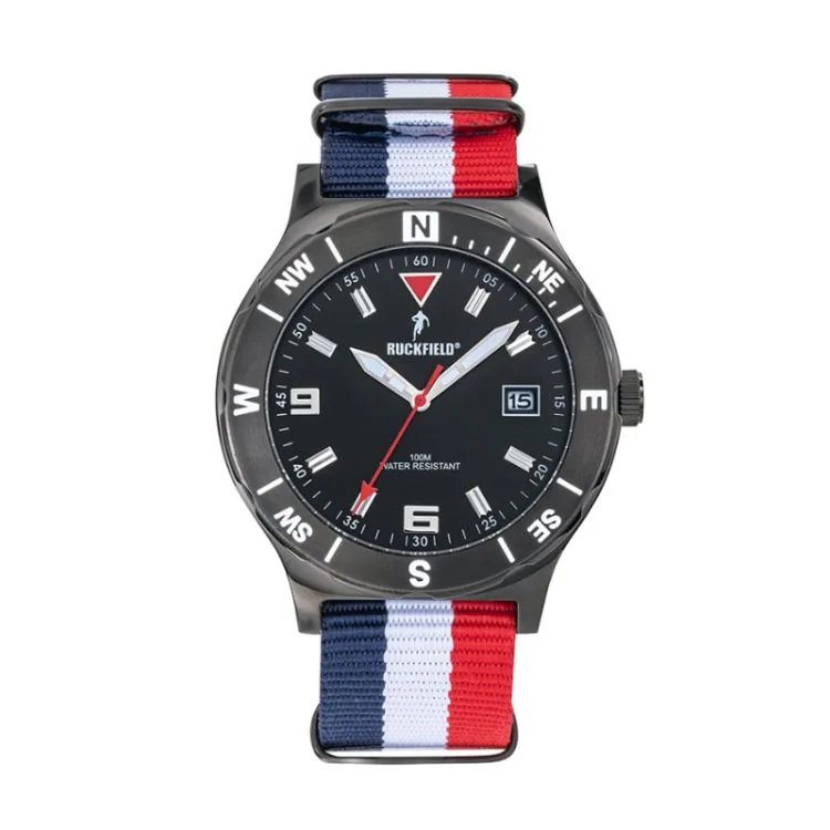 Ruckfield Watch - Rugby - NATO Strap - Blue, White, Red