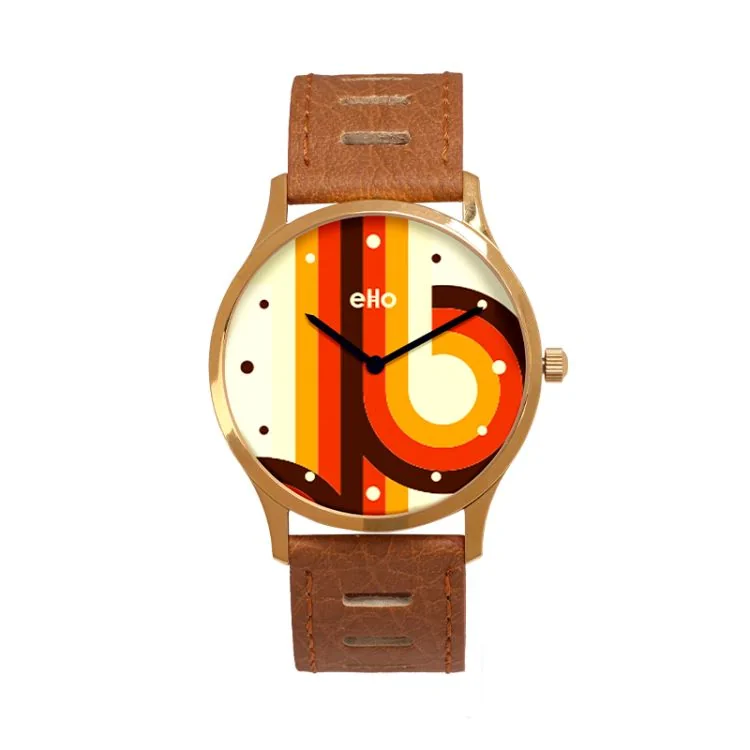 eHo - eHo Upcycled Watch - Sixties Collection - Brown Buckle