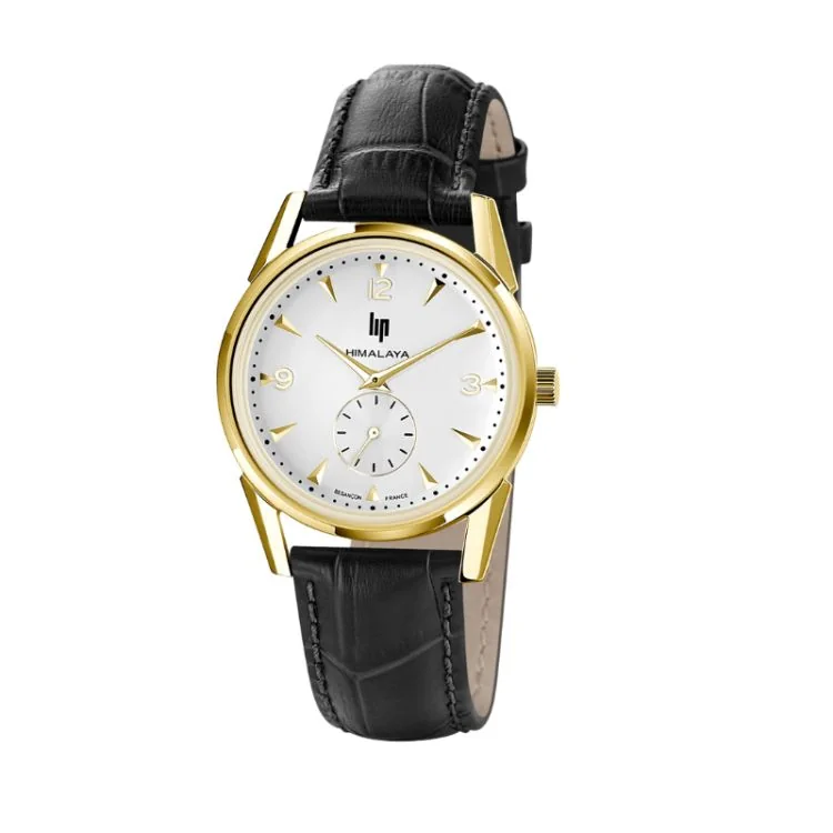 LIP Watch - Himalaya 35 mm - Off-Center Second Hand - Black Leather