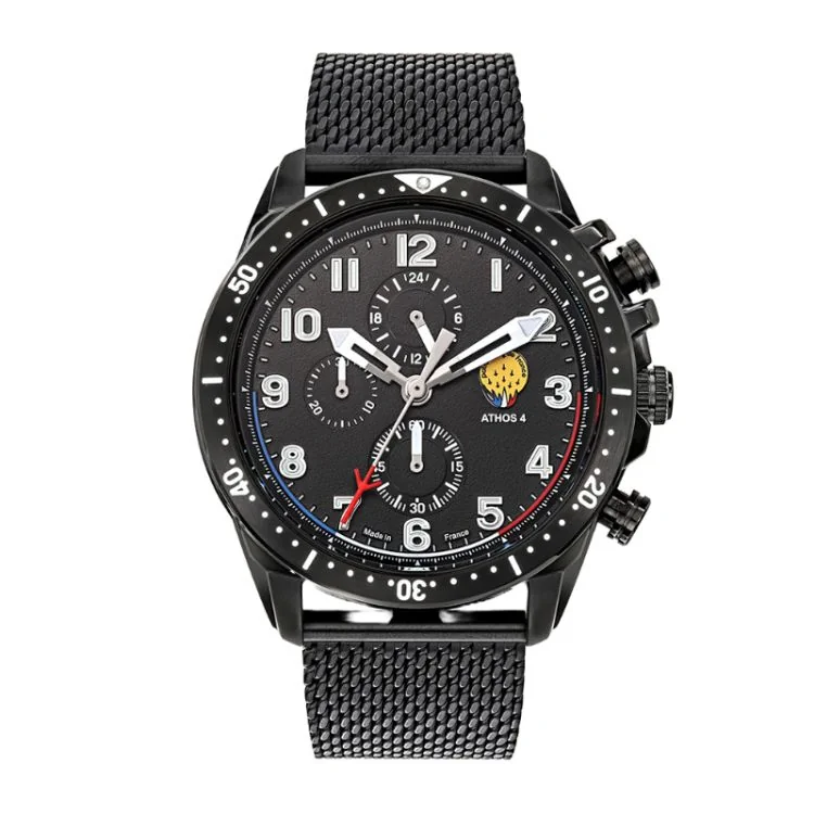 Patrouille de France Watch - Athos 4 - Chronograph - Black Leather