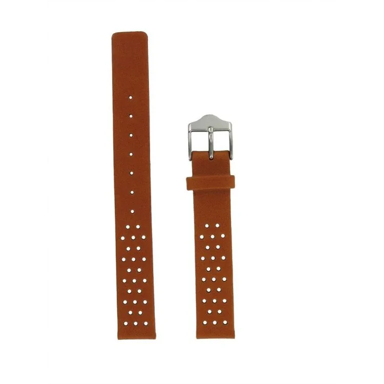 LIP Watch Strap - Perforated Orange Leather - 14 mm
