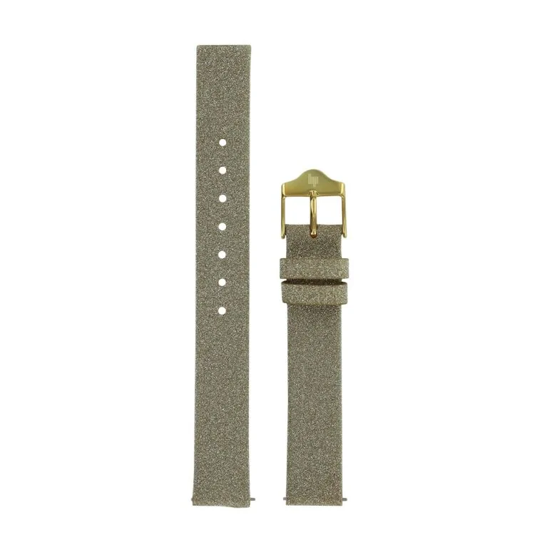 LIP Watch Strap - Gold Glitter Leather - 14 mm