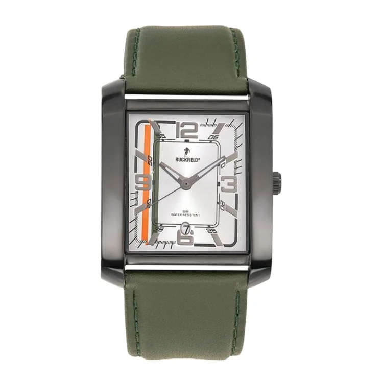 Ruckfield Watch - Rugby - Rectangular - Khaki Strap