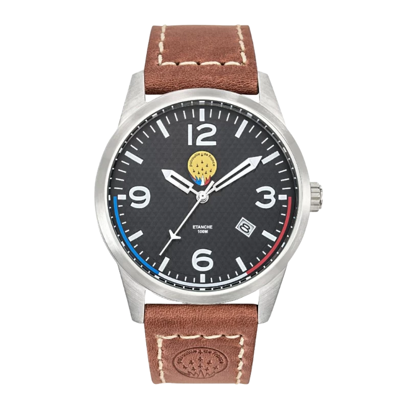 Patrouille de France Watch - Airshow - Brown Leather Strap