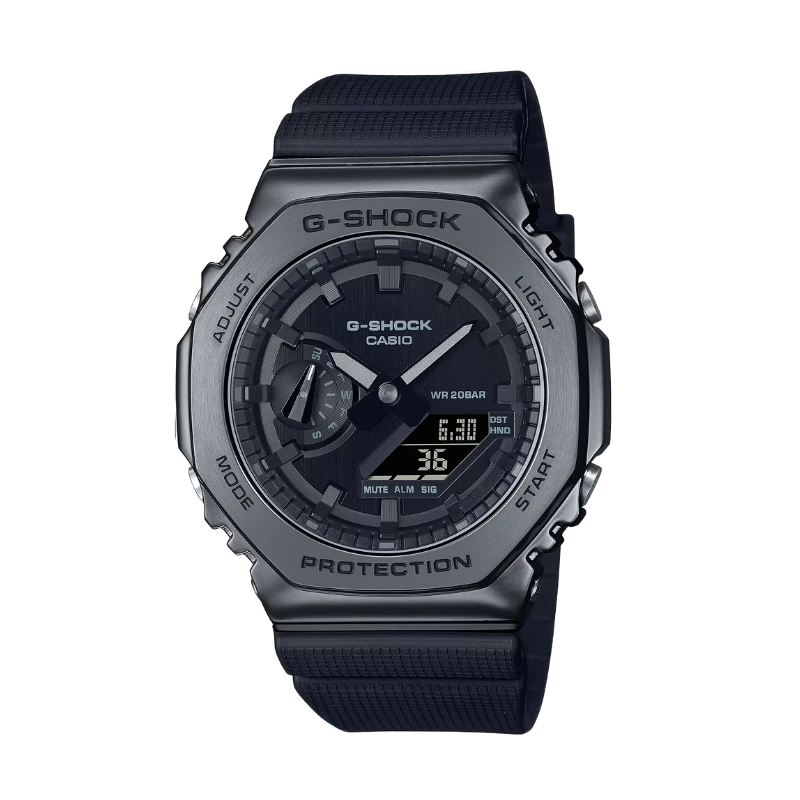 Casio Watch - G-Shock - 2100 Series - Black and Silver Analog-Digital - GM-2100BB-1ART