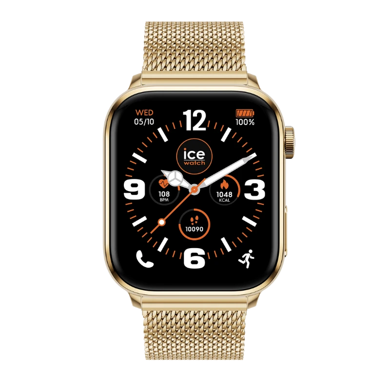 Ice-Watch Watch - Ice Smart 3.0 - Rectangular 1.78 - Smartwatch - Gold Milanese Mesh Strap