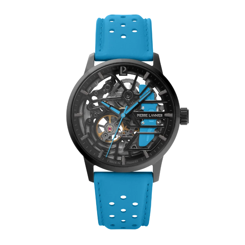 Pierre Lannier Watch - Paddock - Women's - Automatic - Blue Leather