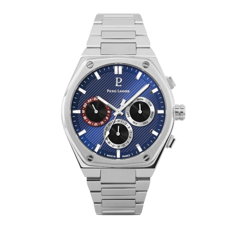 Pierre Lannier Watch - Copilote - Chronograph - Blue Dial