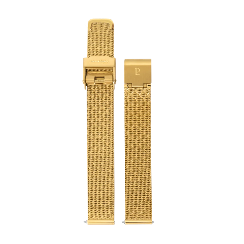 Pierre Lannier Watch Strap - Women's - Gold-Plated Milanese Steel, 14 mm