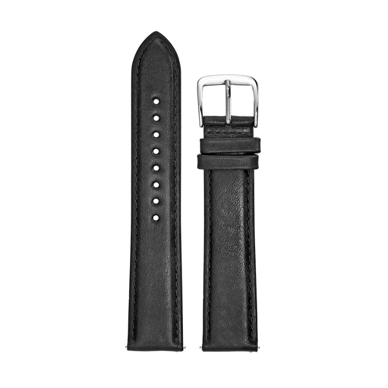 Pierre Lannier Watch Strap - Men's - Black Leather - 20 mm