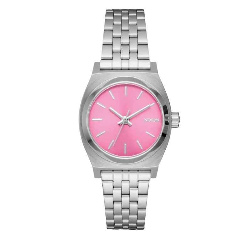 Nixon Watch - Small Time Teller - Silver / Pink