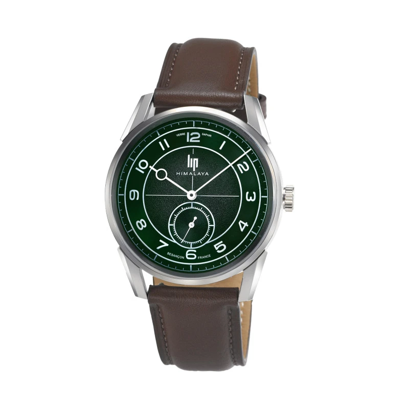 LIP - Lip Himalaya 40 Men's Watch, Green Dial, Brown Leather Strap | 671728