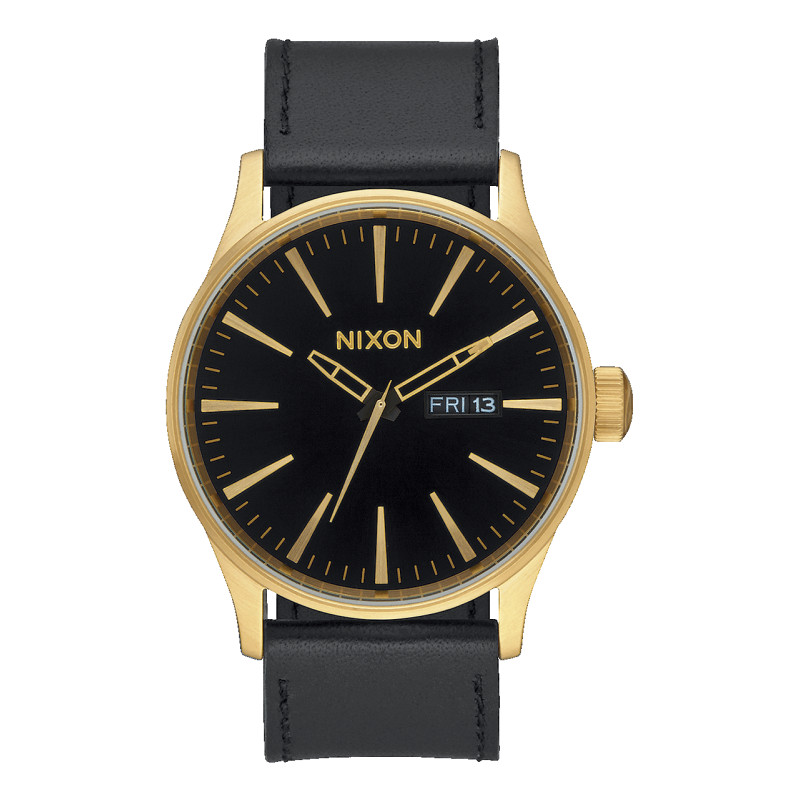 Nixon Watch - Sentry Leather - Gold / Black