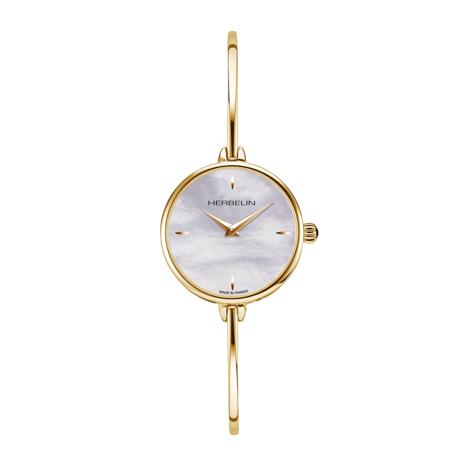 THREAD - QUARTZ - YELLOW GOLD PVD & WHITE MOTHER-OF-PEARL