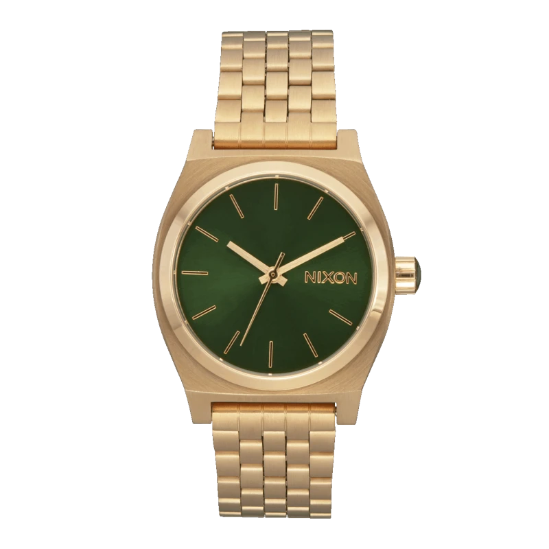 Nixon Watch - Time Teller Medium Gold Green Sunray | Club de la Montre