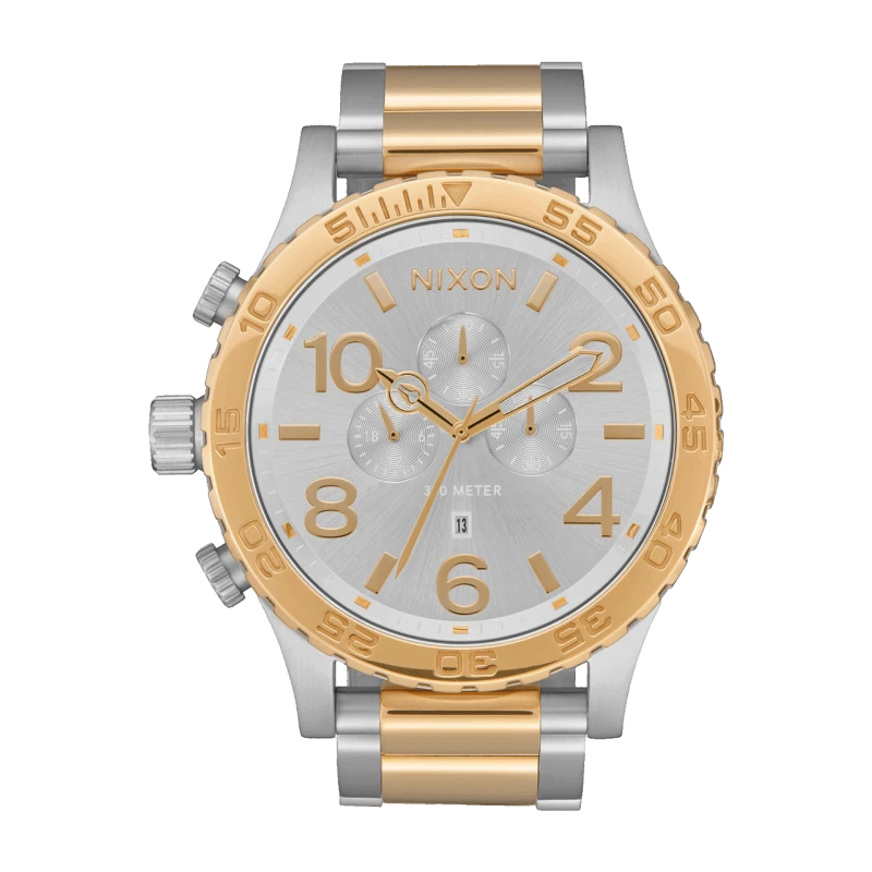 Nixon Watch - 51-30 Chrono 30/183 Silver Gold | Club de la Montre