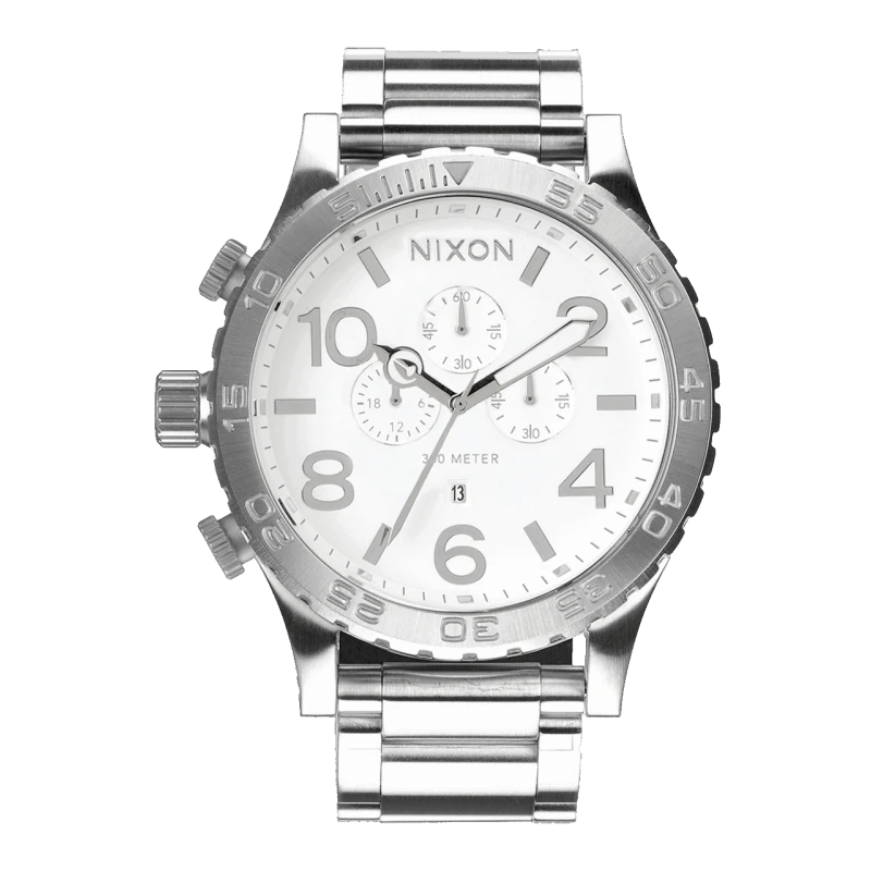 Nixon Watch - 51-30 Chrono 30/186 High Polish White | Club de la Montre
