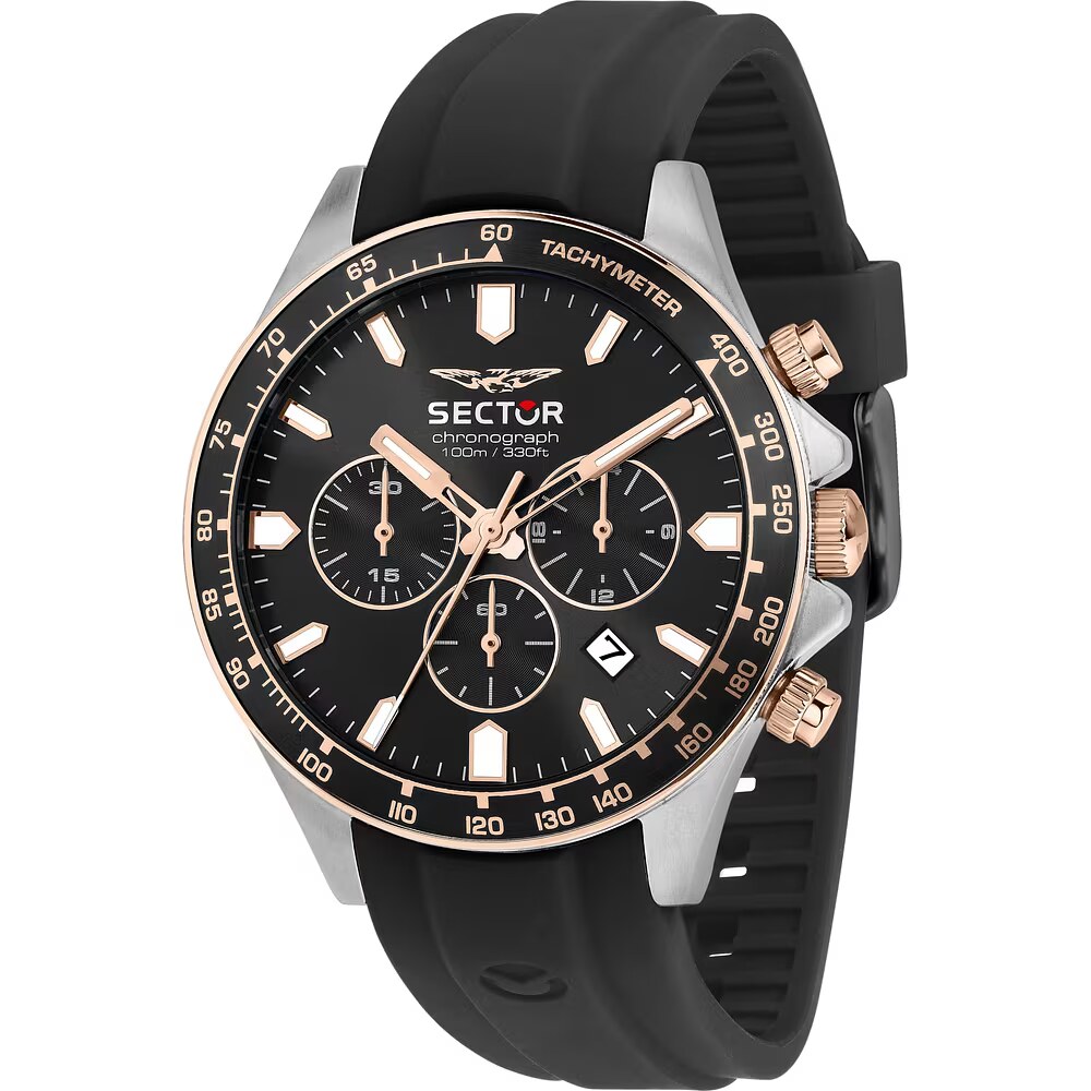 Sector 230 Chronograph in Silver and Rose Gold