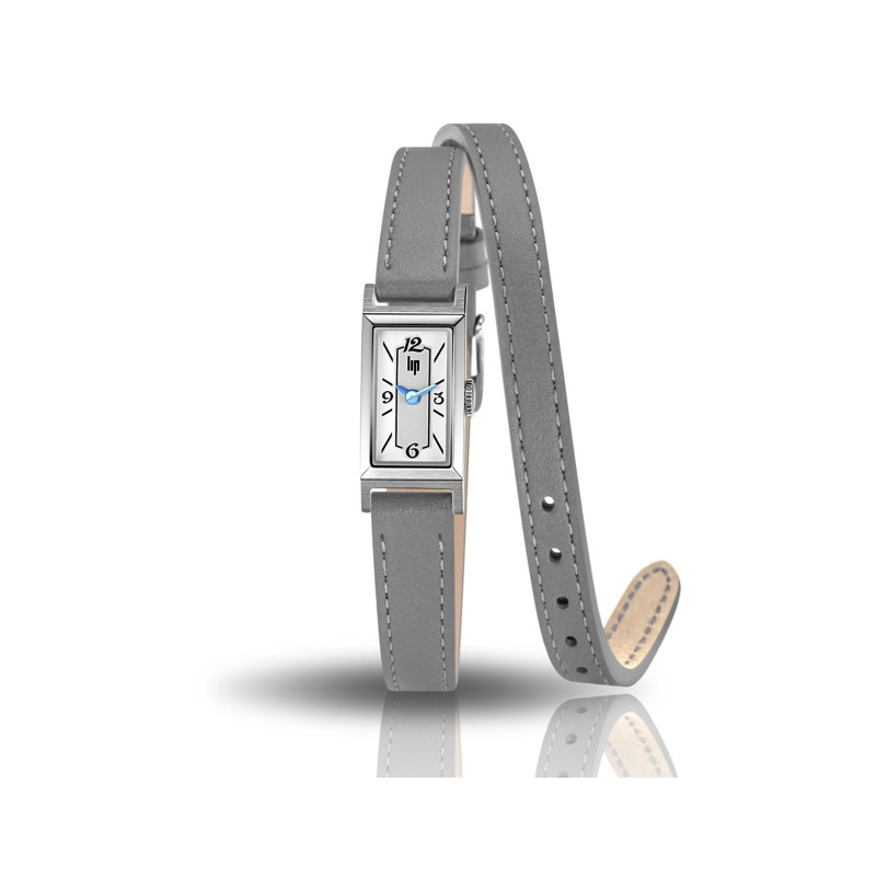 LIP - LIP Watch - Churchill T13 - White/Gray Dial - Double Gray Leather Strap