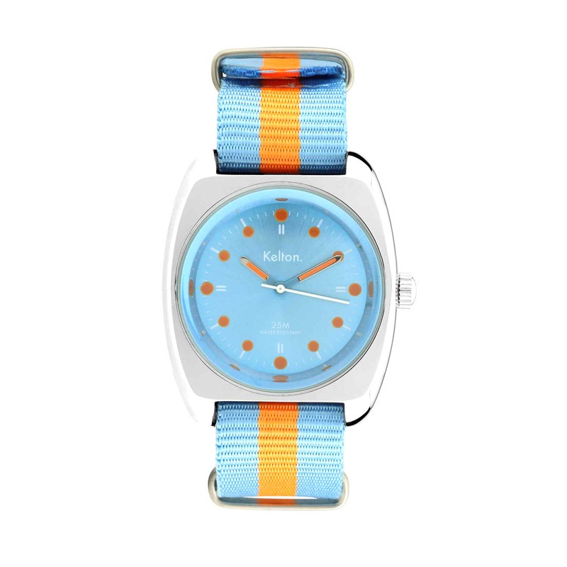 Kelton Watch - RC2 - Blue and Orange NATO Strap
