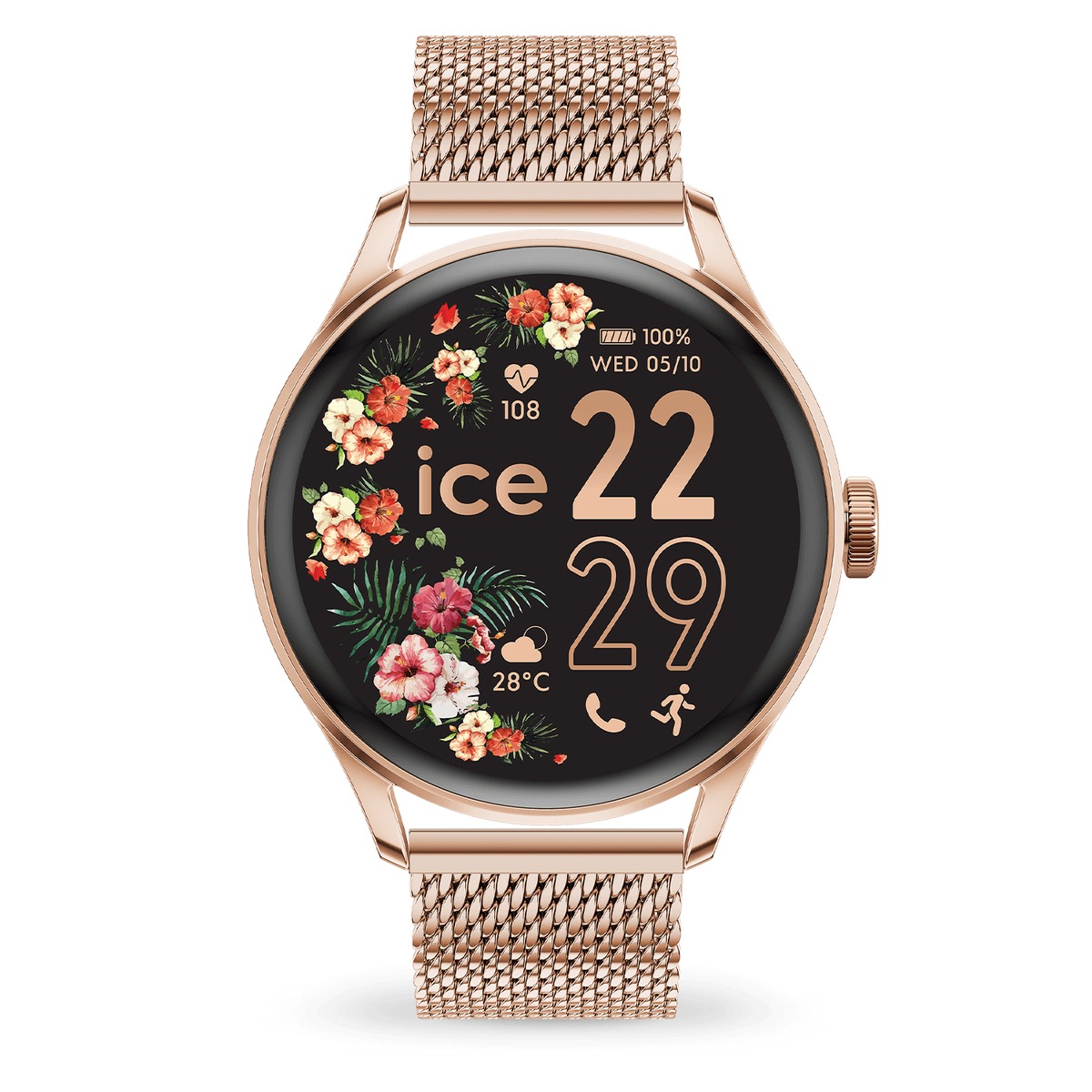 ICE smart 2.0 Round 1.20 Rose Gold Milanese
