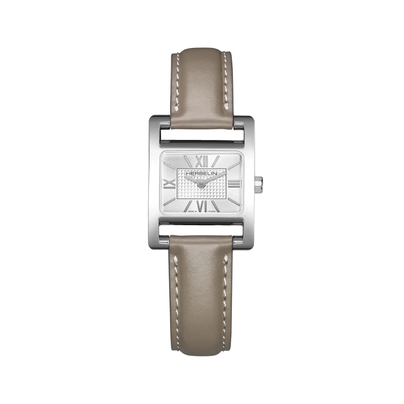Michel Herbelin Watch - Ve Avenue - Quartz - Stainless Steel & Taupe Leather