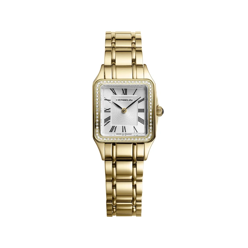 Michel Herbelin Watch - Luna - Quartz - Yellow Gold PVD & Diamonds