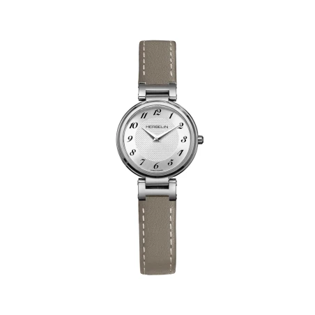 Michel Herbelin Watch - Lady H - Quartz - Stainless Steel & Taupe Leather