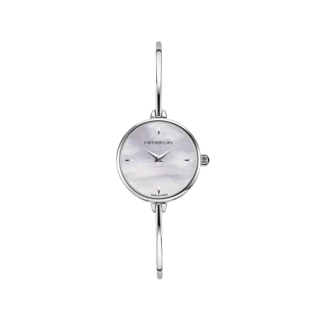 Michel Herbelin Watch - Fil - Round Quartz - Stainless Steel & White Mother-of-Pearl