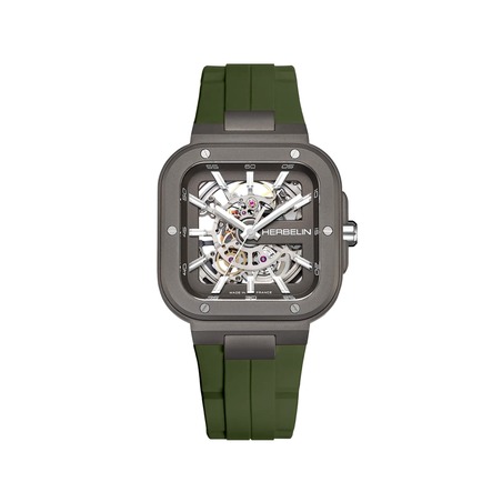 Herbelin Watch - Cap Camarat Square - Skeleton - Khaki Titanium