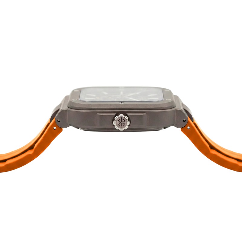 Herbelin Watch - Cap Camarat Square - Skeleton - Orange Titanium