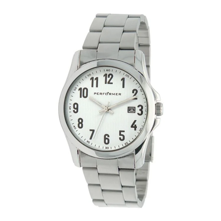 Performer Men's Watch Face, Silver-Toned Metal, Easy-to-Read, 7035872