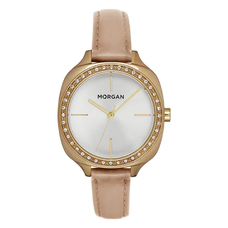 Morgan Pink and White Rhinestone Watch