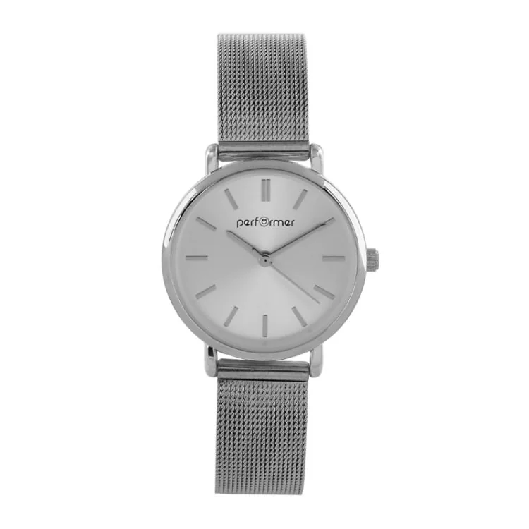 Performer Women's Watch with Silver Milanese Mesh Strap and Gray Dial - 70826412