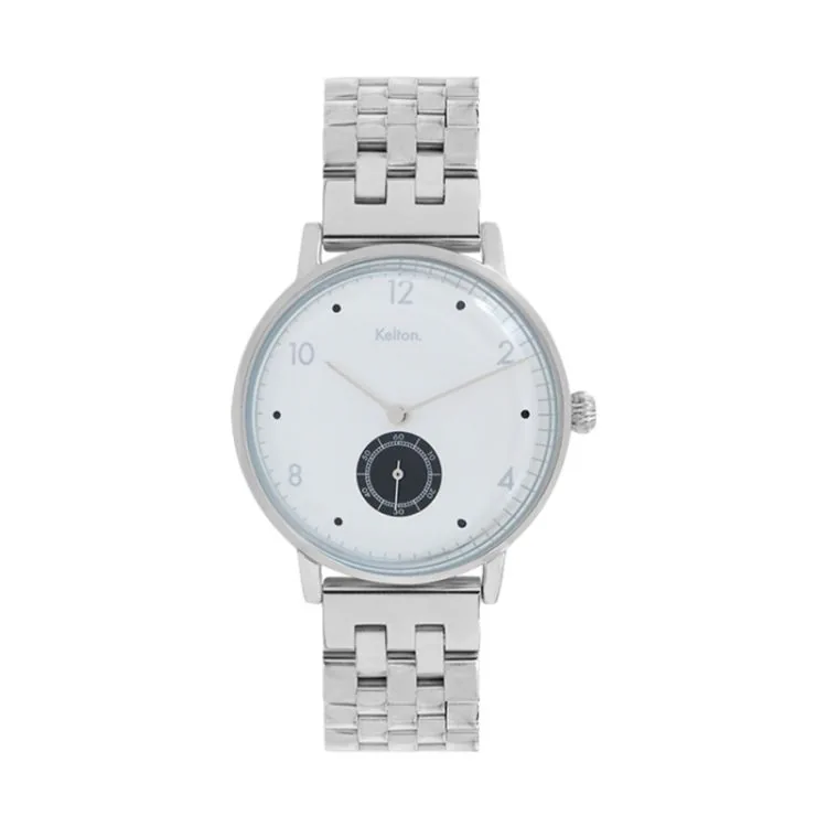 Kelton Vintage Watch Face - Villa Silver White
