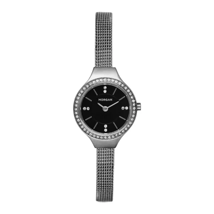 Morgan Silver Black Watch Face