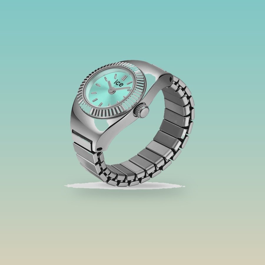 Ice-Watch, Chouchou turquoise, la montre qui se porte au doigt