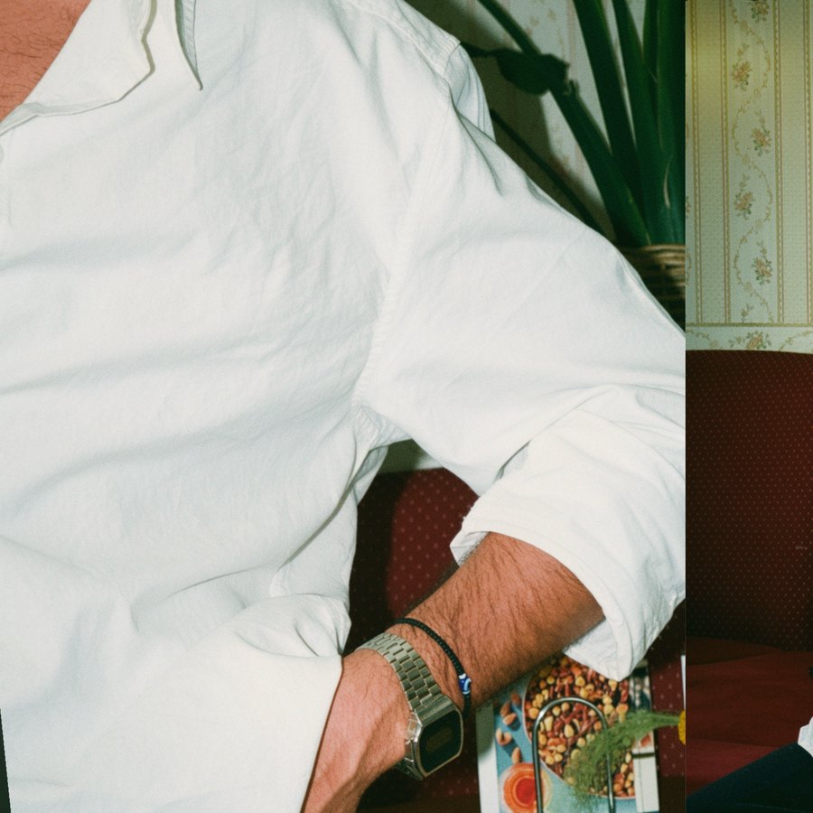 Casio, montre doree en interieur