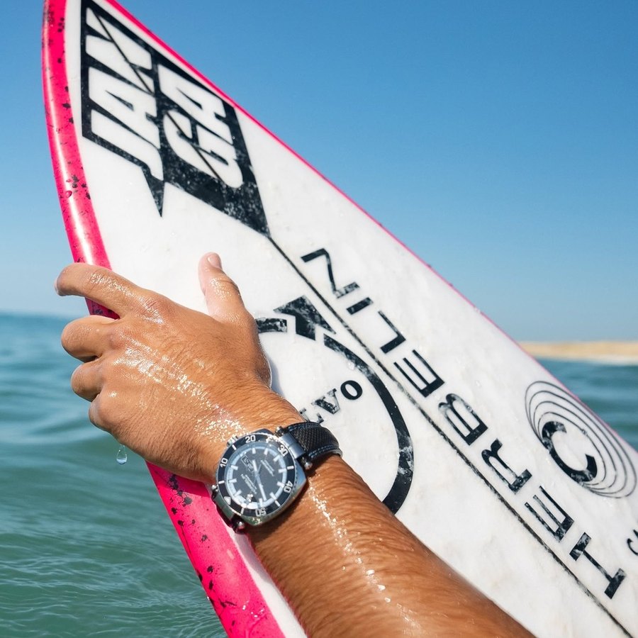 Michel Herbelin, Newport Diver et planche de surf