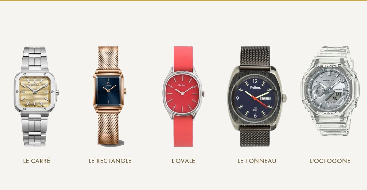 Montre rectangulaire Michel Herbelin port&eacute;e au poignet, pr&egrave;s d'une rose
