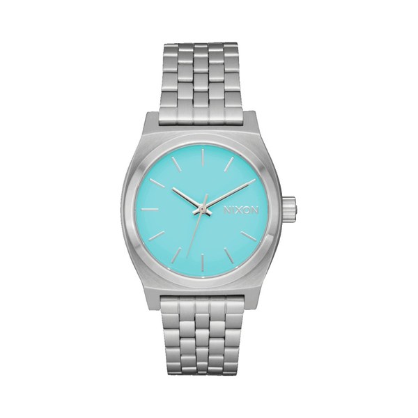 Nixon Medium Time Teller Silver / Turquoise