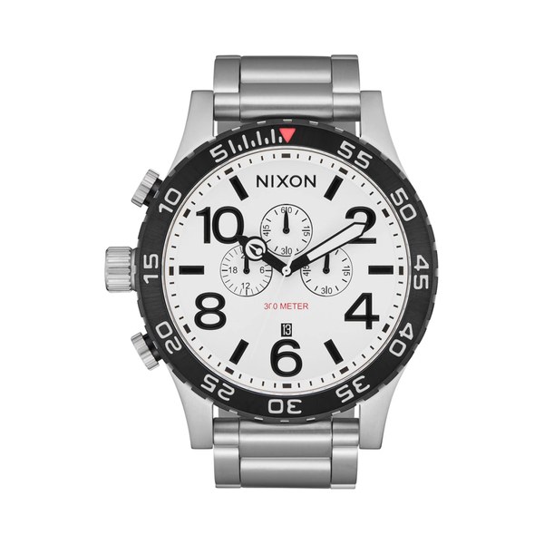 Nixon 51-30 Chrono Silver / White Lume