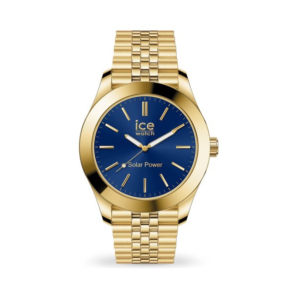 Ice-Watch Steel Solar Gold Blue doré cadran bleu