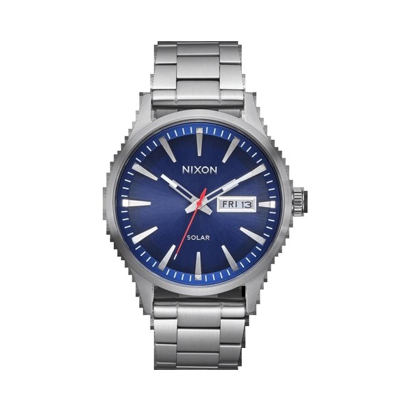 Nixon Sentry Solar acier cadran navy sunray